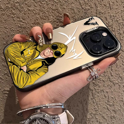Plating Phone Case for iPhone 16 15 13 14 12 11 Pro Max XS X XR 8 7 Plus SE 2020 Luxury Cool V-VrunkS Shockproof Bumper Cover